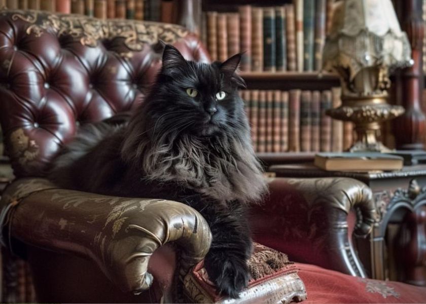 Maine coon black smoke