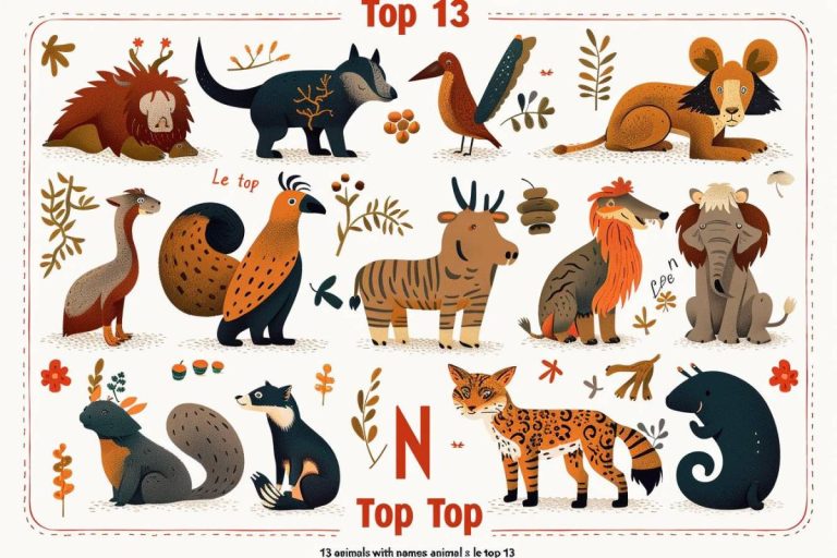 Animal en N : Le top 13